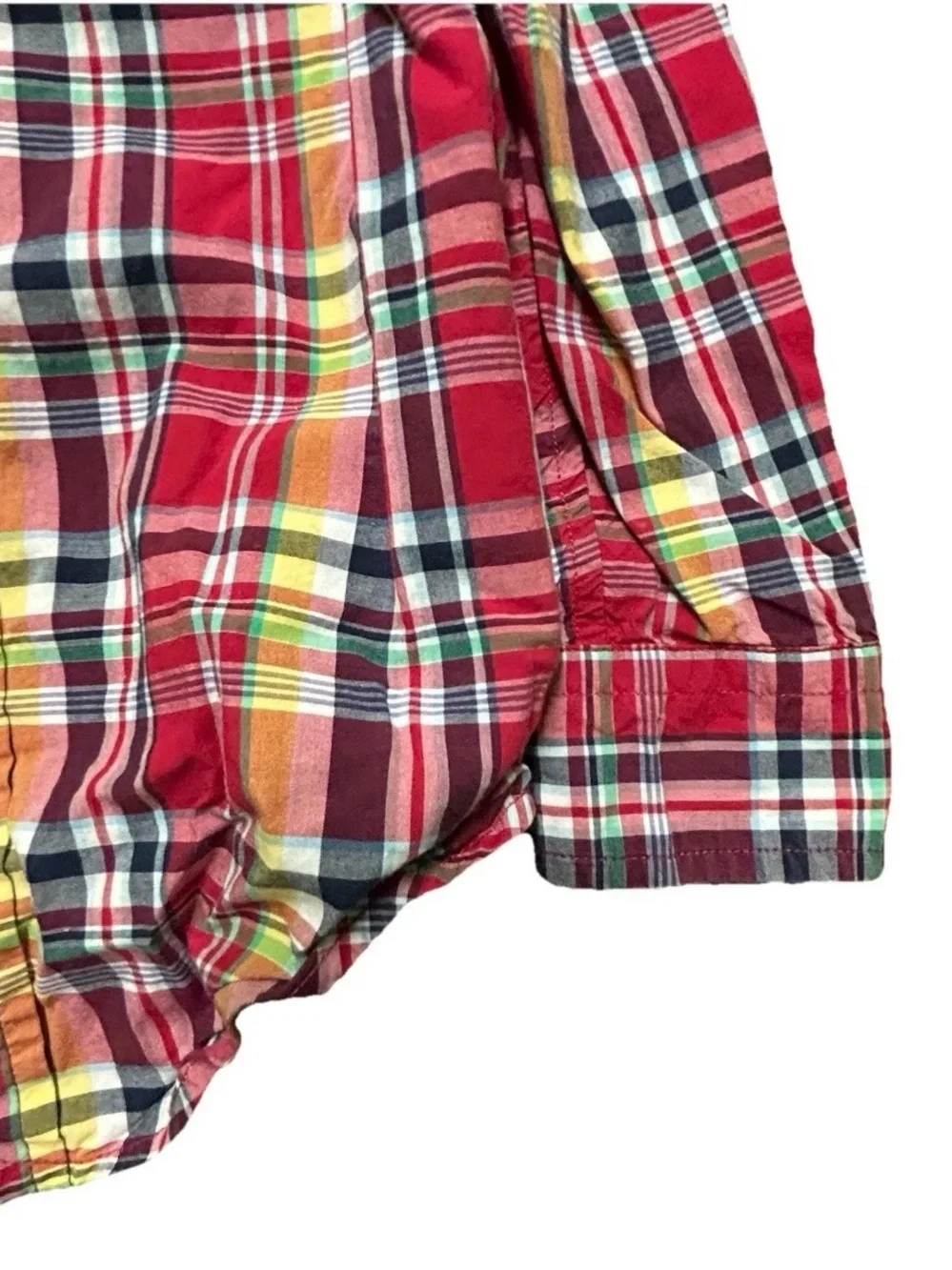 Toddler Boy Ralph Lauren Red Yellow Navy Blue Plaid Button Down Shirt Size 3T